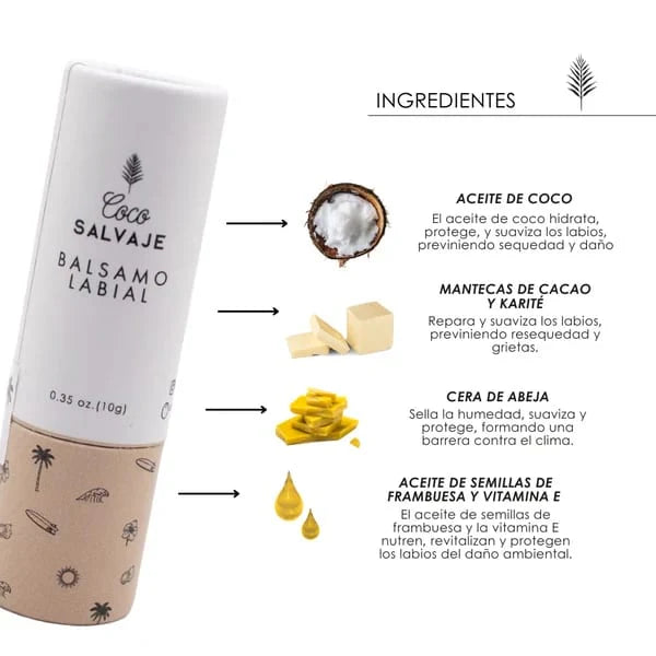 Bálsamo Labial - Coco Salvaje