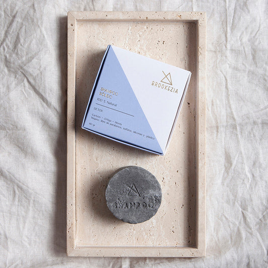 Shampoo Sólido Detox - Carbón, Ortiga, Menta (Graso)(80g)