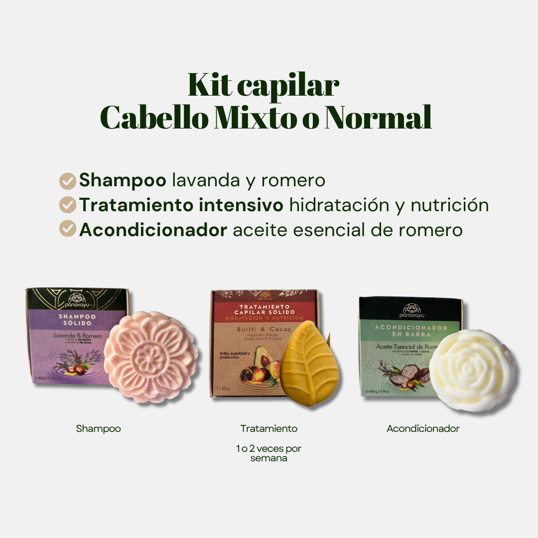 Kit Capilar Natural 🌱 (Cabello Mixto - Normal)