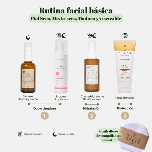Rutina Básica - Piel Seca, Mixta-Seca, Madura y/o Sensible