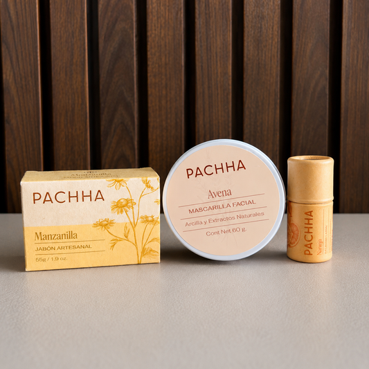 Kit Piel Seca-Sensible: Jabón Facial + Mascarilla + Bálsamo Labial